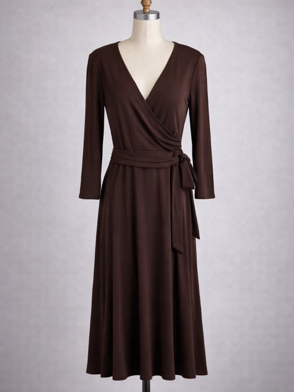Donna Morgan Women's Wrapped Midi Dress